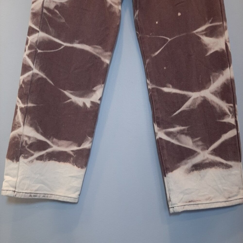 Cider Tie Dye Straight Leg Jeans High Waist 90s Mom Style Denim Size XS - Picture 5 of 10